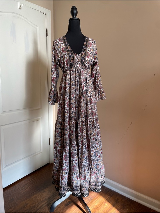 Anthropologie Dresses & Skirts - Anthropologie Boemo Boho Floral Maxi Dress Size M Western Prairie Renaissance